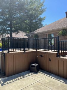 Residential deck construction project