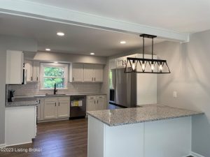 Completed kitchen remodeling project